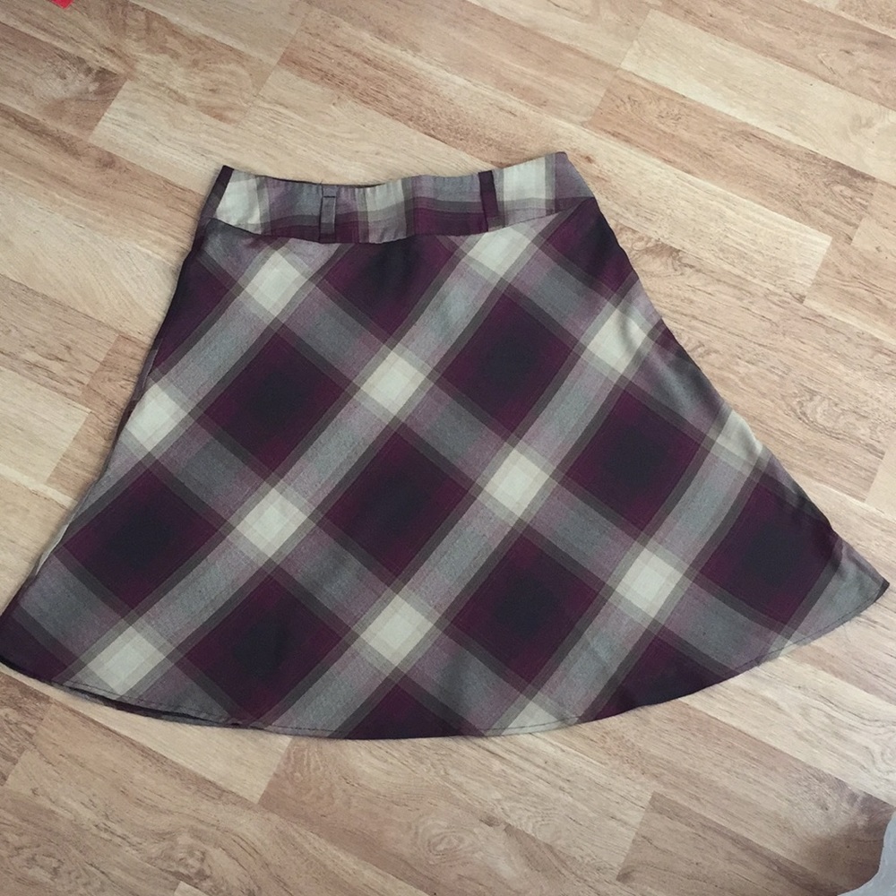 Dressbarn Skirt Size 16. Raspberry, Tan, And Brown